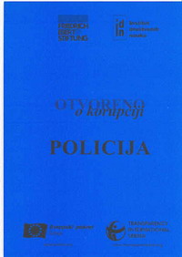 naslovna strana publikacije "otvoreno o korupciji: policija"