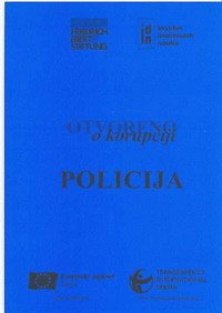 naslovna strana publikacije "otvoreno o korupciji: policija"