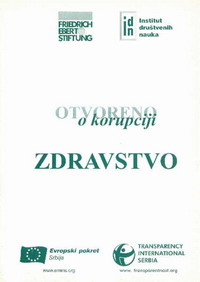 naslovna strana publikacije "otvoreno o korupciji: zdravstvo"