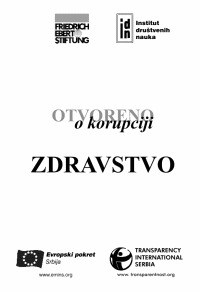 naslovna strana publikacije "otvoreno o korupciji: zdravstvo"