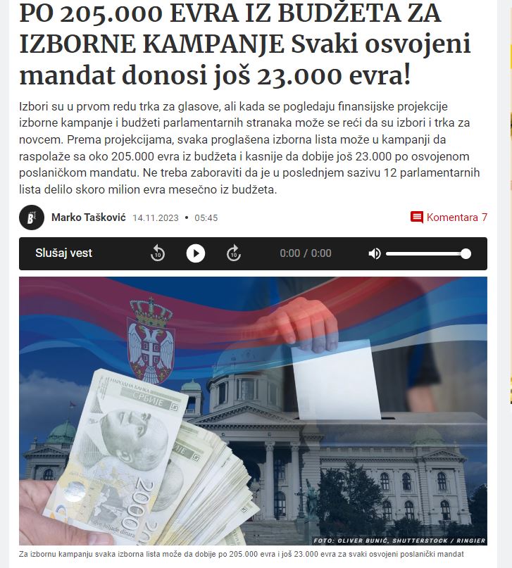 novac za kampanju nn blic