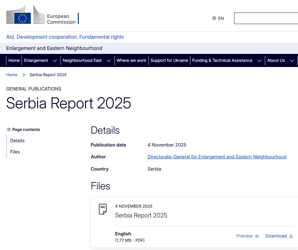 ec report 2025 serbia