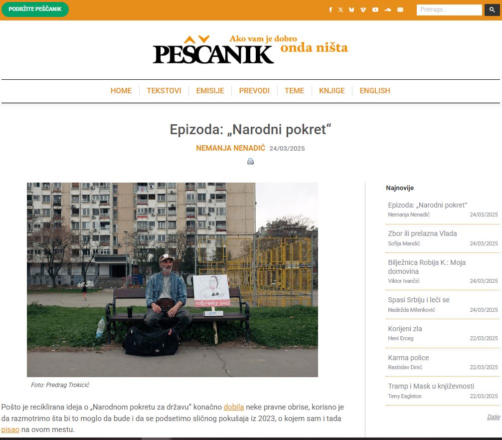 nn narodni pokret pescanik