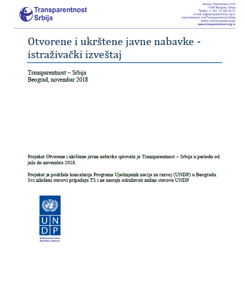 izvestaj istrazivanja TS Otvorene i ukrstene javne nabavke 2018